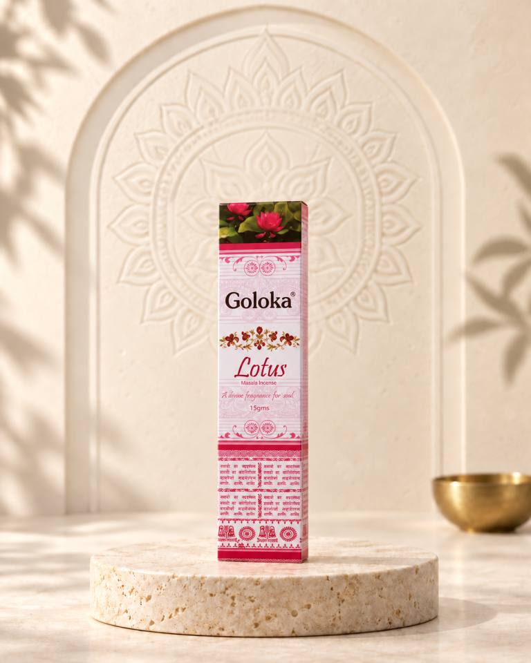 Kadilne palčke Goloka Lotus Masala s svežim cvetnim vonjem lotusa
