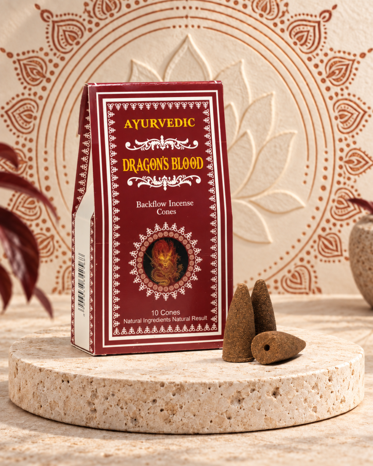 Kadilni stožci Ayurvedic Dragon’s Blood oziroma Zmajeva kri s povratnim tokom